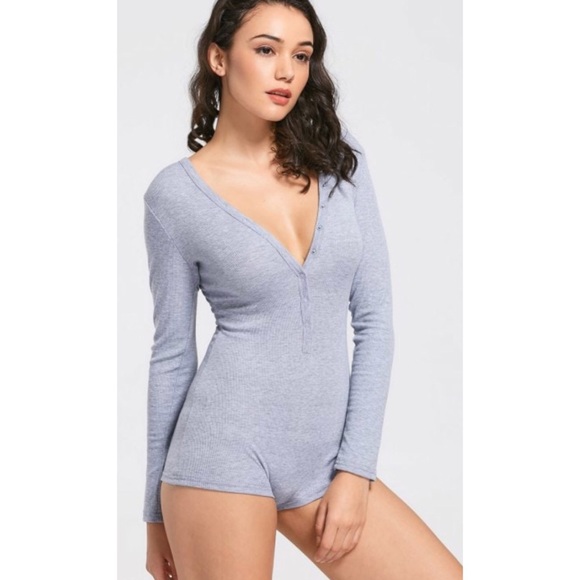 long sleeve button down bodysuit